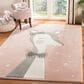 Safavieh Carousel CRK191 3"3" x 5"3" Pink and Ivory Kids Area Rug, , large