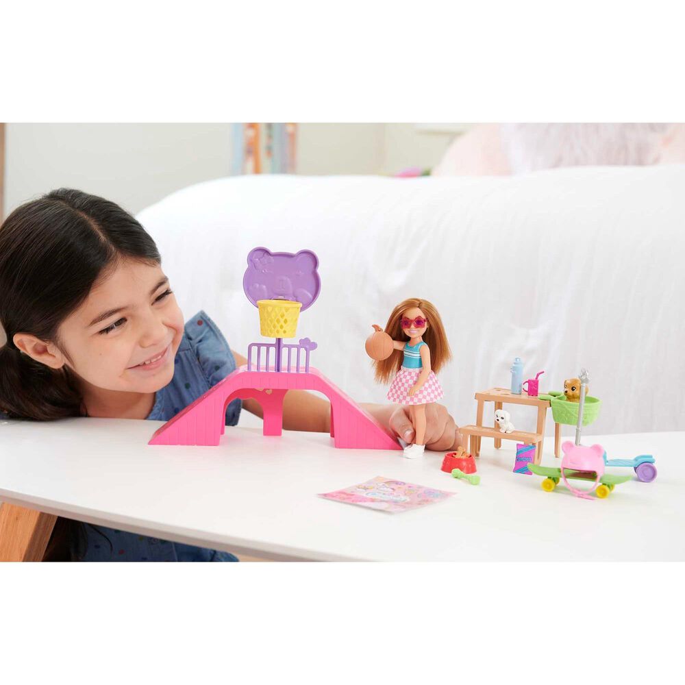 Barbie Chelsea Doll with Accessories and Skate Park Playset in Multicolor, , large