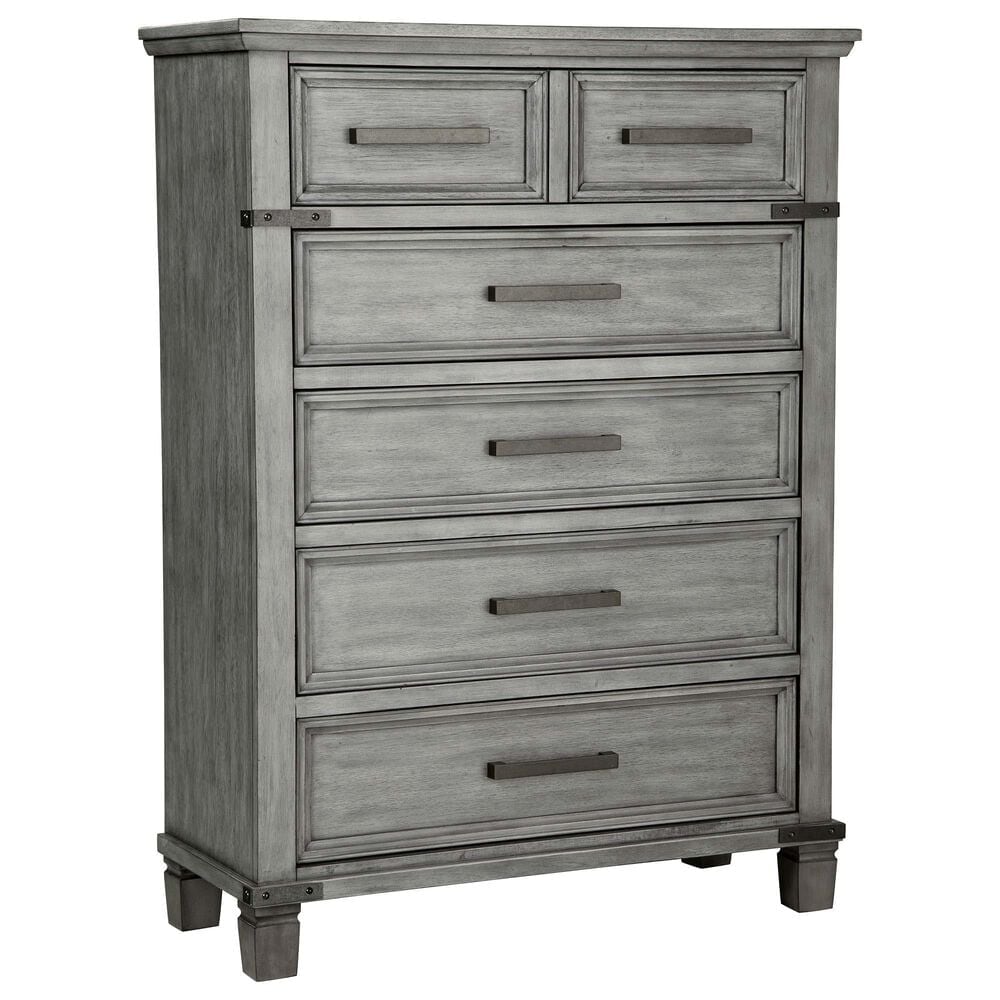 Ashley Russelyn 5 Drawer Chest in Gray, , large