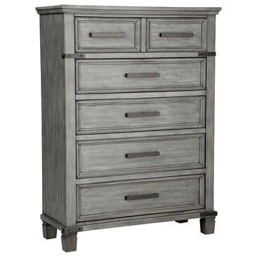 Ashley Russelyn 5 Drawer Chest in Gray, , large