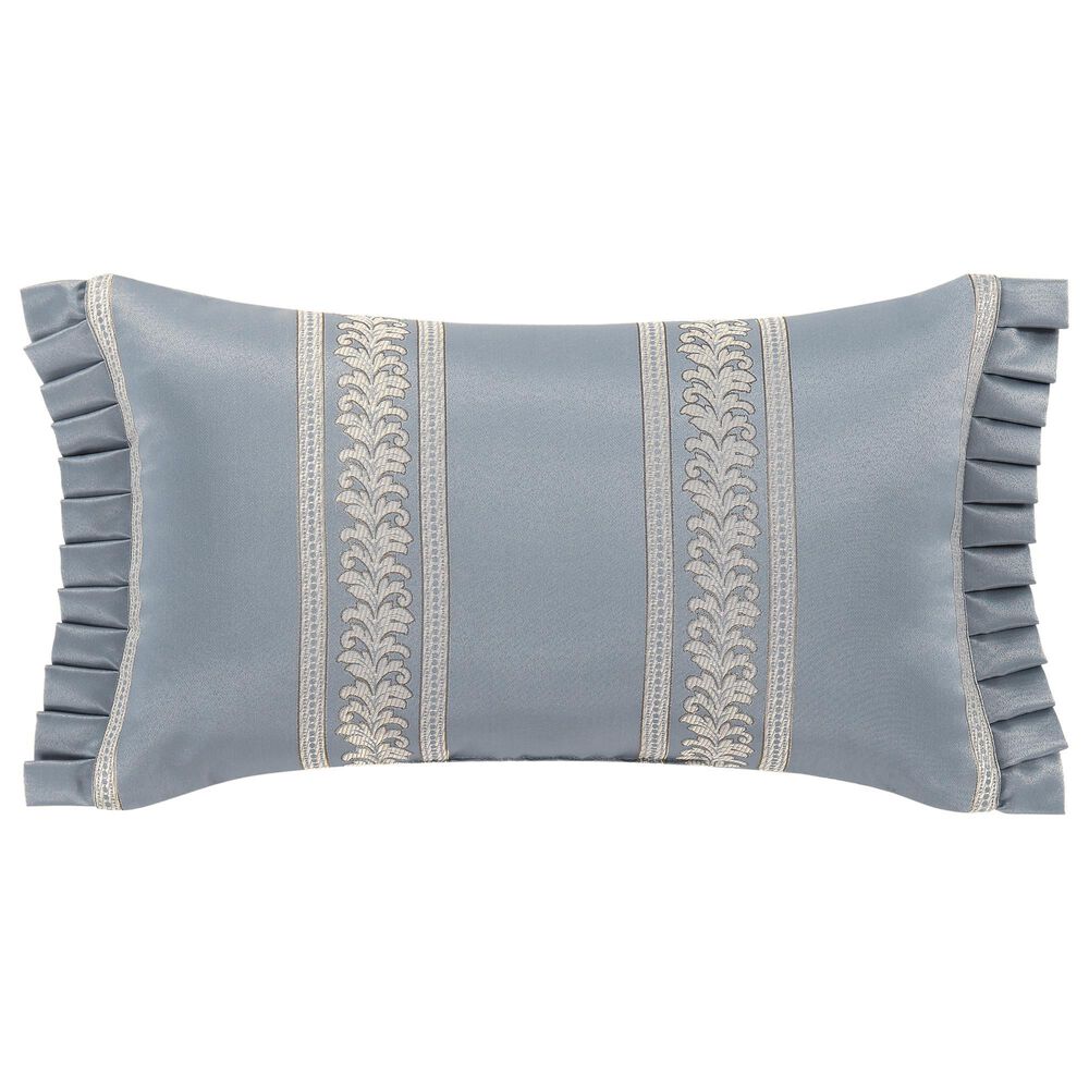 J. Queen New York Lorenzo 12" x 20" Lumbar Pillow in Blue, , large