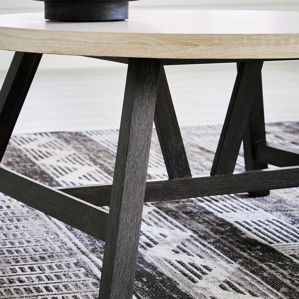 Ashley Fladona 3-Piece Table Set in Black and White, , large