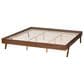 Baxton Studio Sarita King Platform Bed Frame in Ash Walnut, , large
