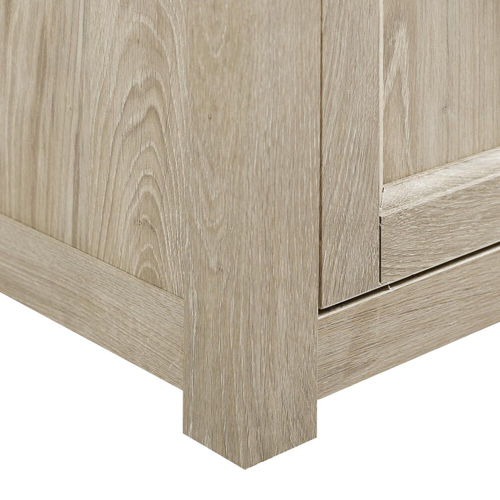 Crosley Furniture Camden 48&quot; Corner TV Stand with Fireplace in Frosted Oak, , large