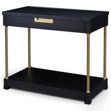 Century Cadence 1-Drawer Nightstand in Mocha and Antique Brass, , large