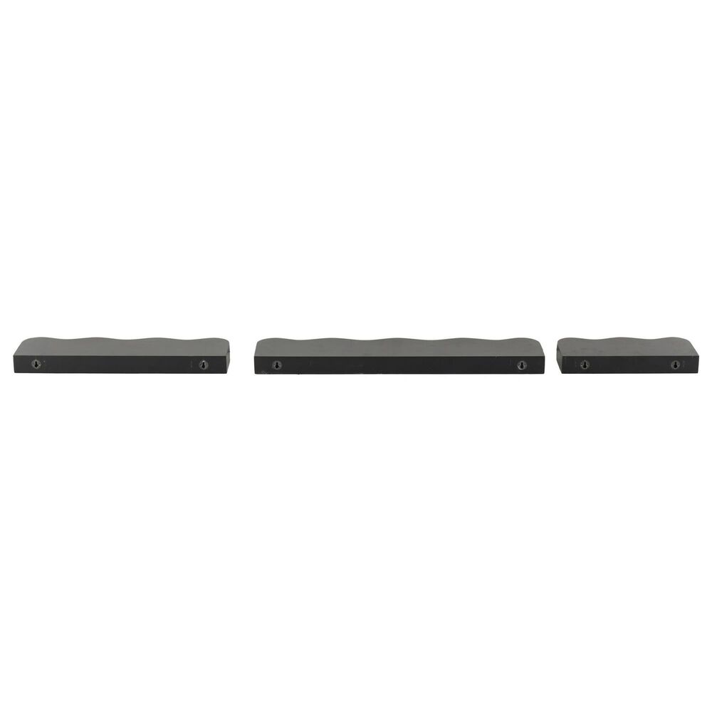 Maple and Jade 3-Piece Handmade Wall Shelf Set in Black, , large