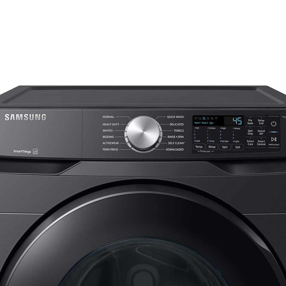 Samsung 5.1 Cu. Ft. Front Load Washer with Vibration Reduction Technology in Brushed Black, , large