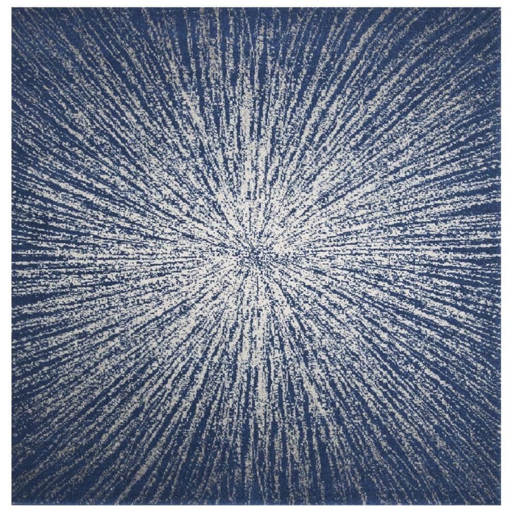 Safavieh Evoke EVK228N 6"7" Square Navy and Ivory Area Rug, , large