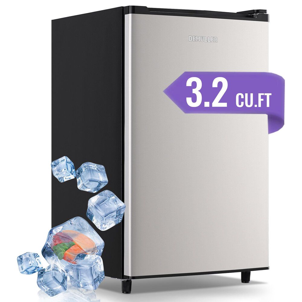 HOMLUX 3.2 Cu. Ft. Single Door Upright Freezer in Silver, , large