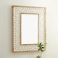 Maple and Jade 28" x 36" Wall Mirror in White and Brown, , large