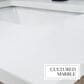 Lexora Home Geneva 72" Double Bathroom Vanity in Glossy White with 2 cm White Cultured Marble Top, Rectangular Sinks and 30" LED Mirrors, , large