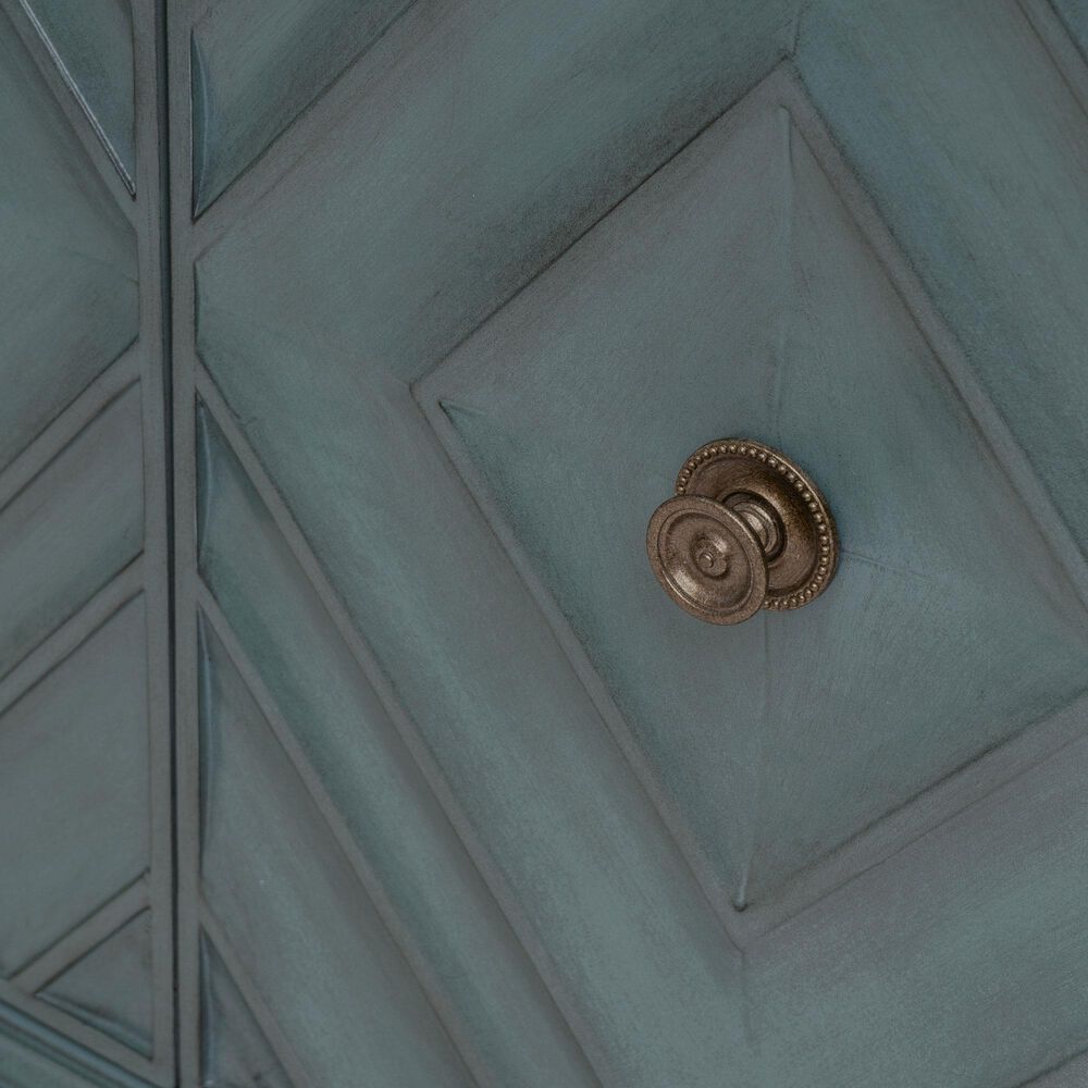 Linon Home Decor Dian Diamond 2-Door Cabinet in Blue, , large