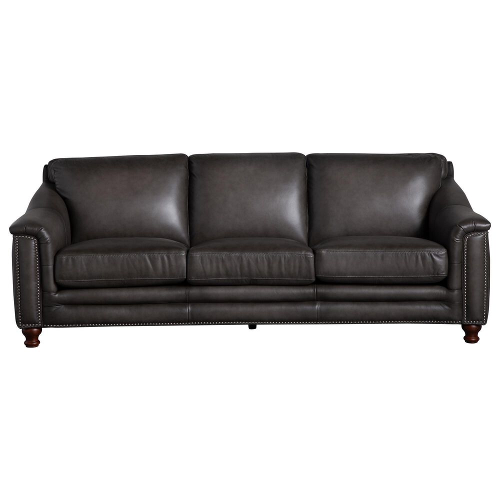 Hydeline Billingham Leather Stationary Sofa in Ash, , large