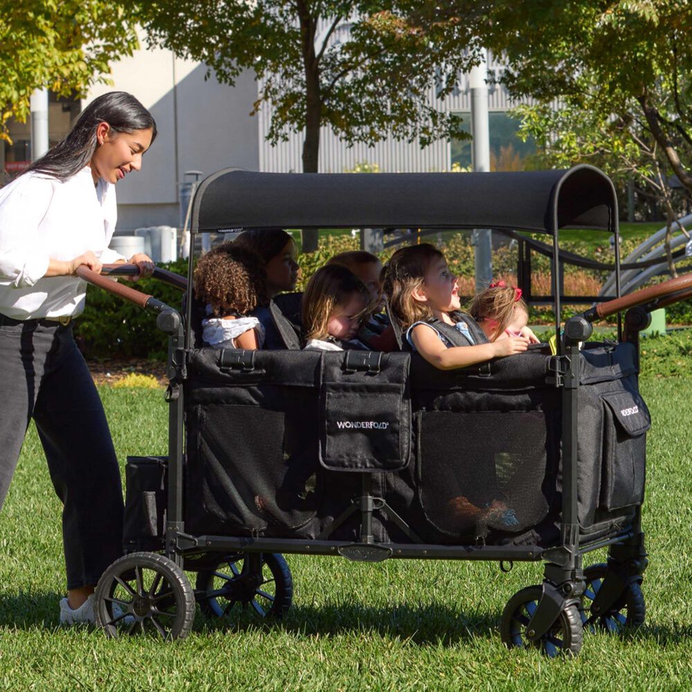 Wonderfold Luxe Pro 6-Seater Stroller Wagon in Jet Black, , large