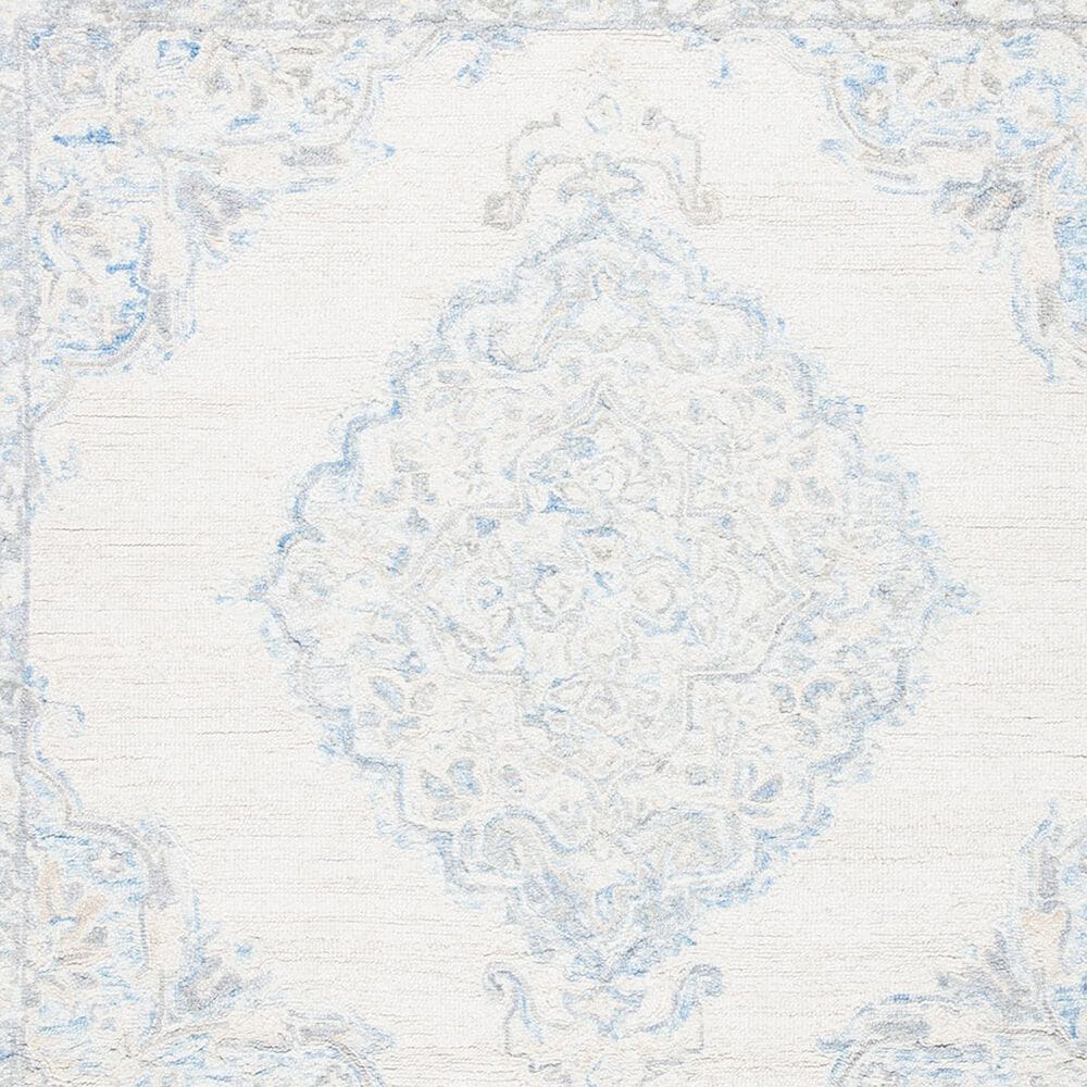 Safavieh Micro-Loop MLP516A 2&#39;3&quot; x 9&#39; Ivory and Blue Runner, , large