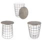 Timberlake Lavish Home 2-Piece Round Nesting Tables in Gray, , large