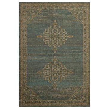 Magnolia Home Mona Aqua and Wheat 5" x 7"8" Area Rug, , large