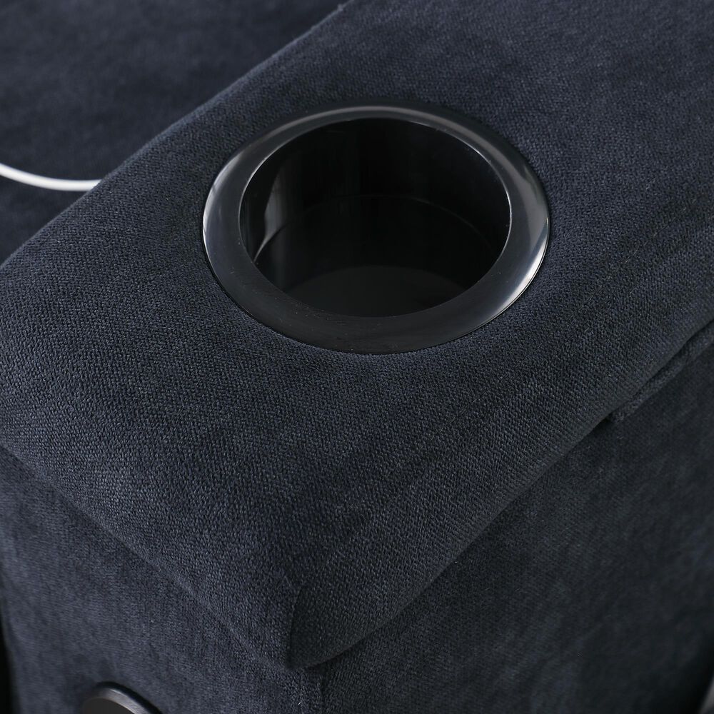 HOMLUX 84"W Reversible Sleeper Sectional Sofa with Storage Chaise, Cup Holders, USB, in Dark Grey, , large