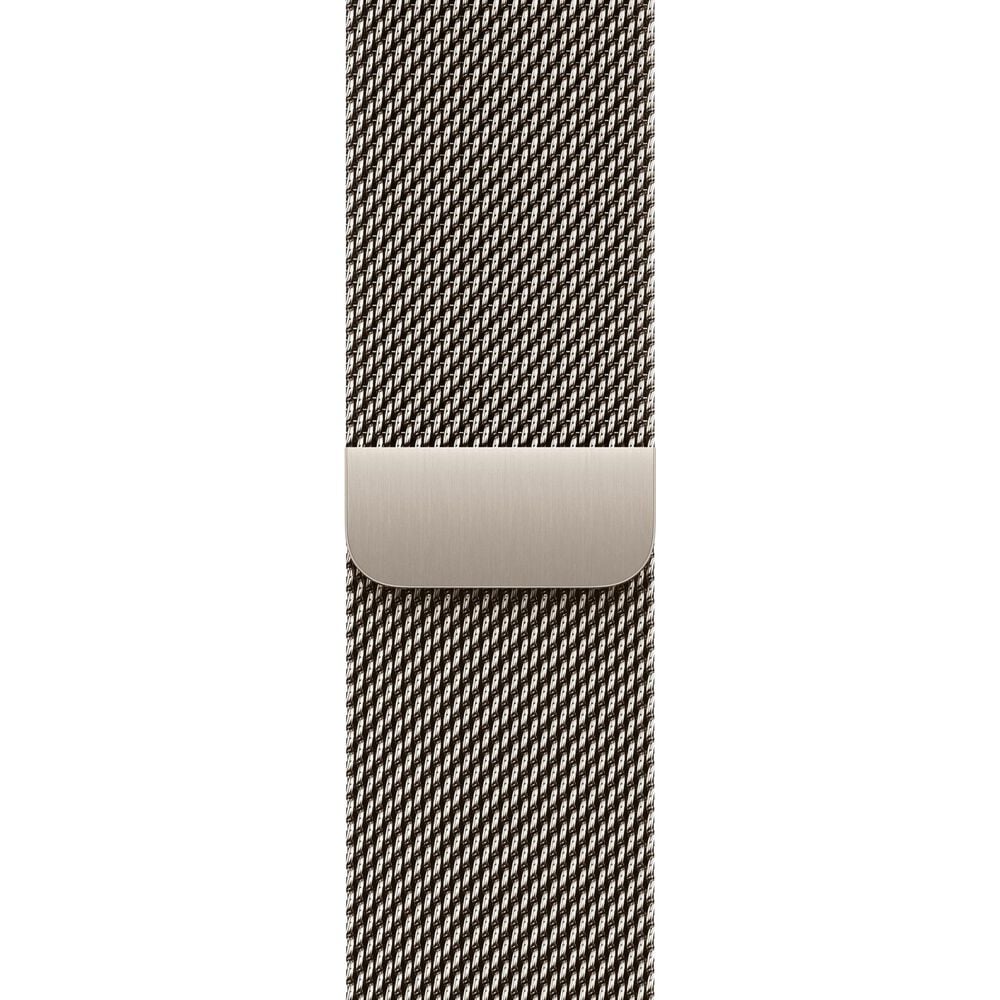 Apple Watch Series 11 (GPS+Cellular) 46mm Titanium Case with Milanese Loop - S/M in Natural and 2-Year AppleCare+, , large
