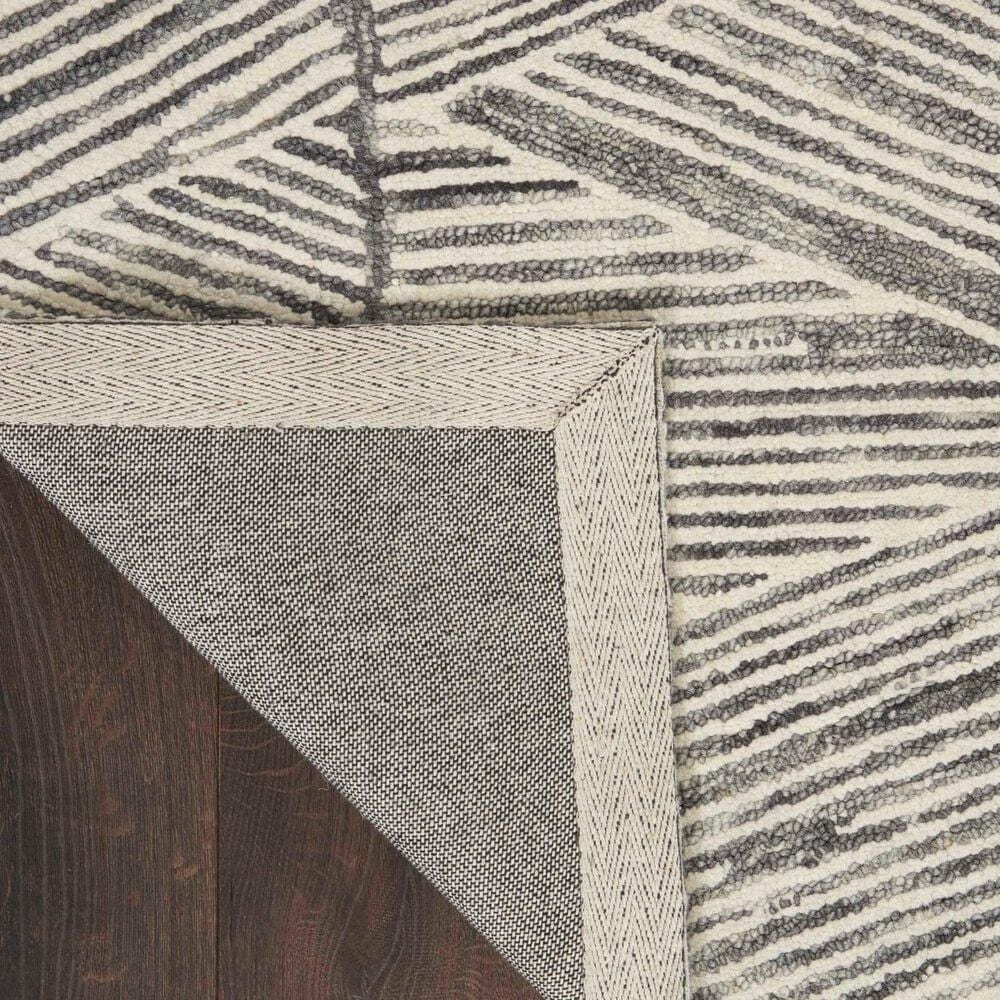 Nourison Colorado 5&#39;3&quot; x 7&#39;3&quot; Grey and White Area Rug, , large