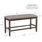 Linon Home Decor Spiva Counter Backless Bench in Brown, , large