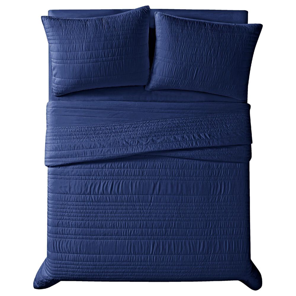 Pem America Truly Calm Antimicrobial 2-Piece Twin/Twin XL Quilt Set in Navy, , large