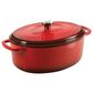 Lodge Cast Iron Essential Enamel 7-Quart Oval Cast Iron Dutch Oven in Red, , large