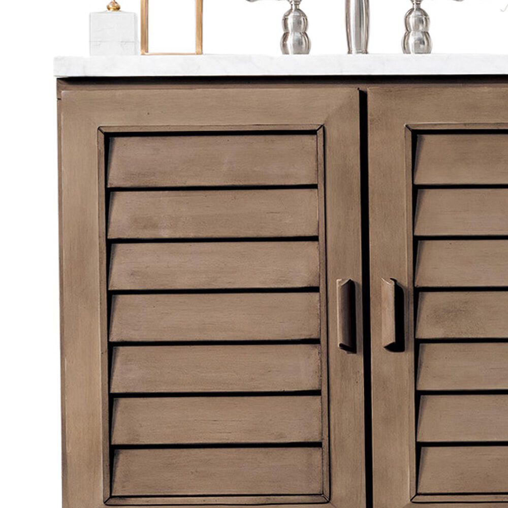 James Martin Vanities Portland 36&quot; Single Bathroom Vanity in Whitewashed Walnut with 3 cm Eternal Jasmine Pearl Quartz Top and Rectangular Sink, , large