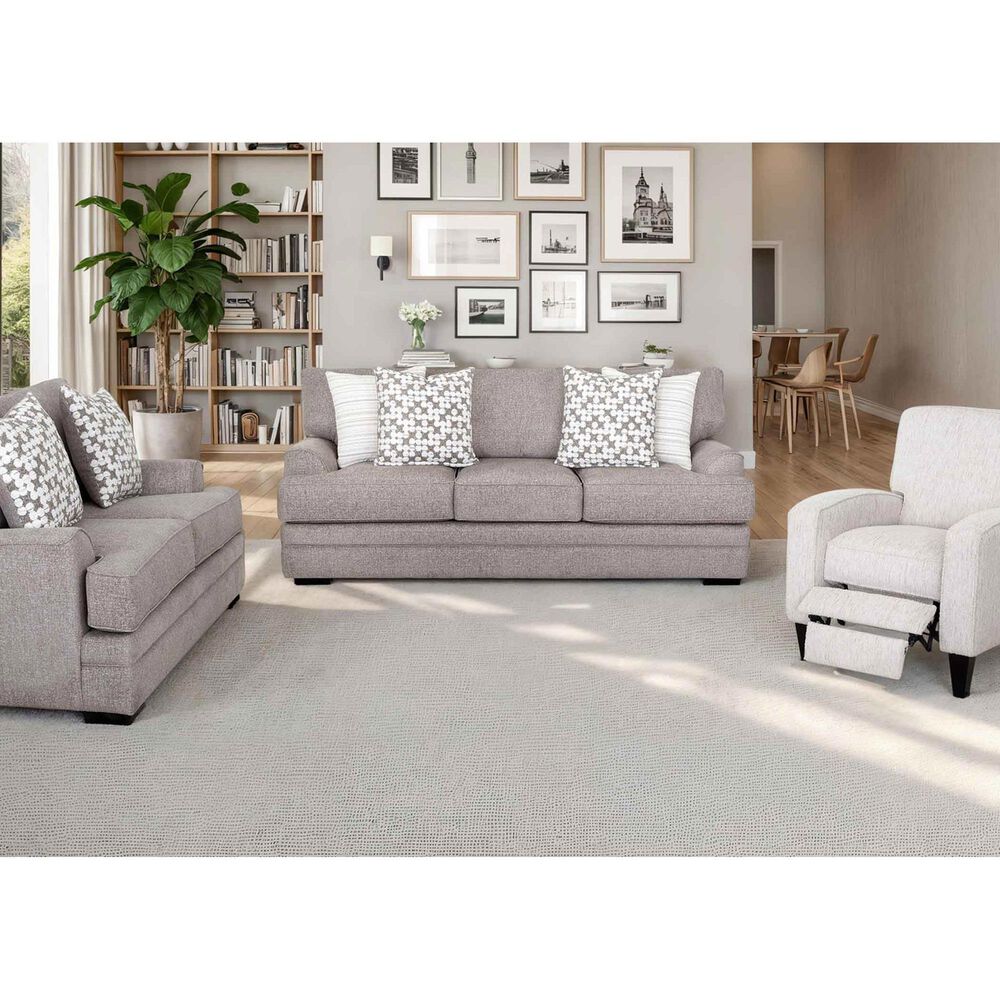 Moore Furniture Ashton Stationary Loveseat in Kittery Pewter, , large