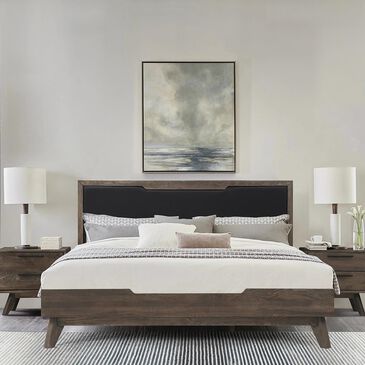 Blue River Astoria King Platform Bed in Dark Brown, , large