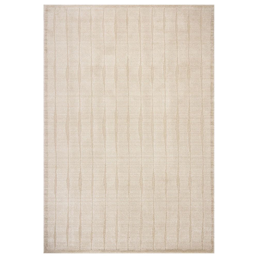 Chris Loves Julia x Loloi Calvin Ivory and Oatmeal 3"6" x 5"6" Area Rug, , large
