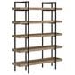 Ashley Montia 2-Piece Desk and Bookcase Set in Light Brown and Gunmetal Gray, , large