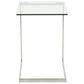 Lumisource Zenn End Table in Stainless Steel and Clear, , large