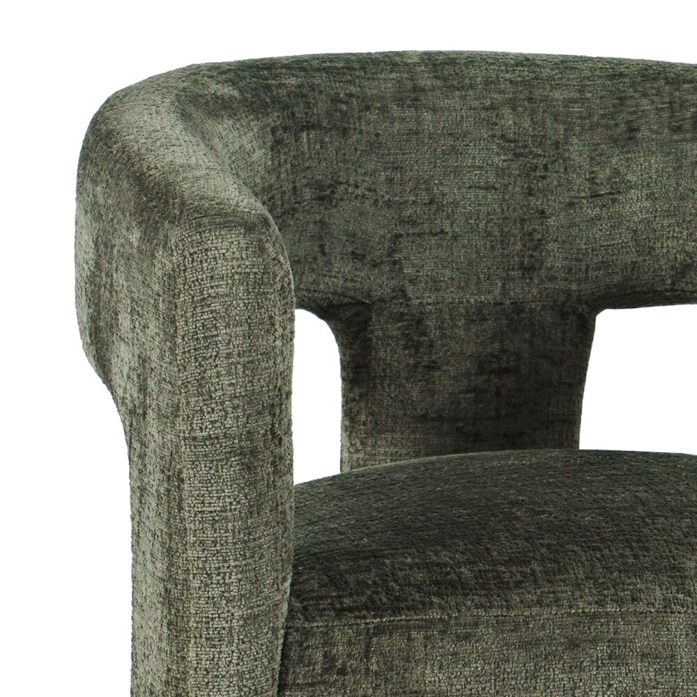 Waltham Gwen Open-Back Upholstered Arm Chair in Forest, , large