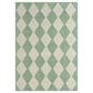 Nourison Positano Geometric Blue and Green 4" x 6" Indoor/Outdoor Area Rug, , large