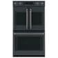 Cafe Handle and Knob Kit for Double Wall Oven in Brushed Black, , large