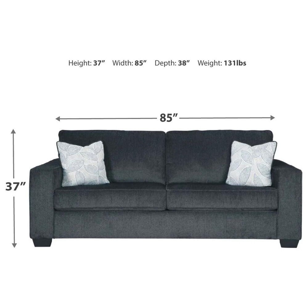 Ashley Altari Stationary Sofa and Loveseat Set in Slate, , large
