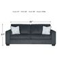 Ashley Altari Stationary Sofa and Loveseat Set in Slate, , large