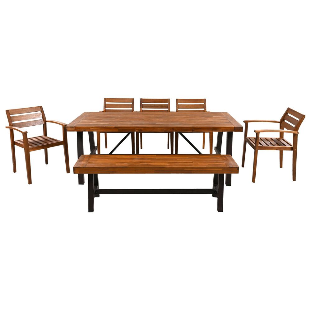 Hearth and Haven 7-Piece Outdoor Dining Set in Nature, , large