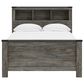Ashley Frandern 4-Piece Full Bookcase Bedroom Set in Rustic Warm Gray, , large