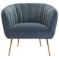 Zuo Modern Deco Accent Chair in Gray Velvet, , large