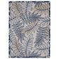 Nourison Aloha ALH18 9" x 12" Ivory and Navy Indoor/Outdoor Area Rug, , large