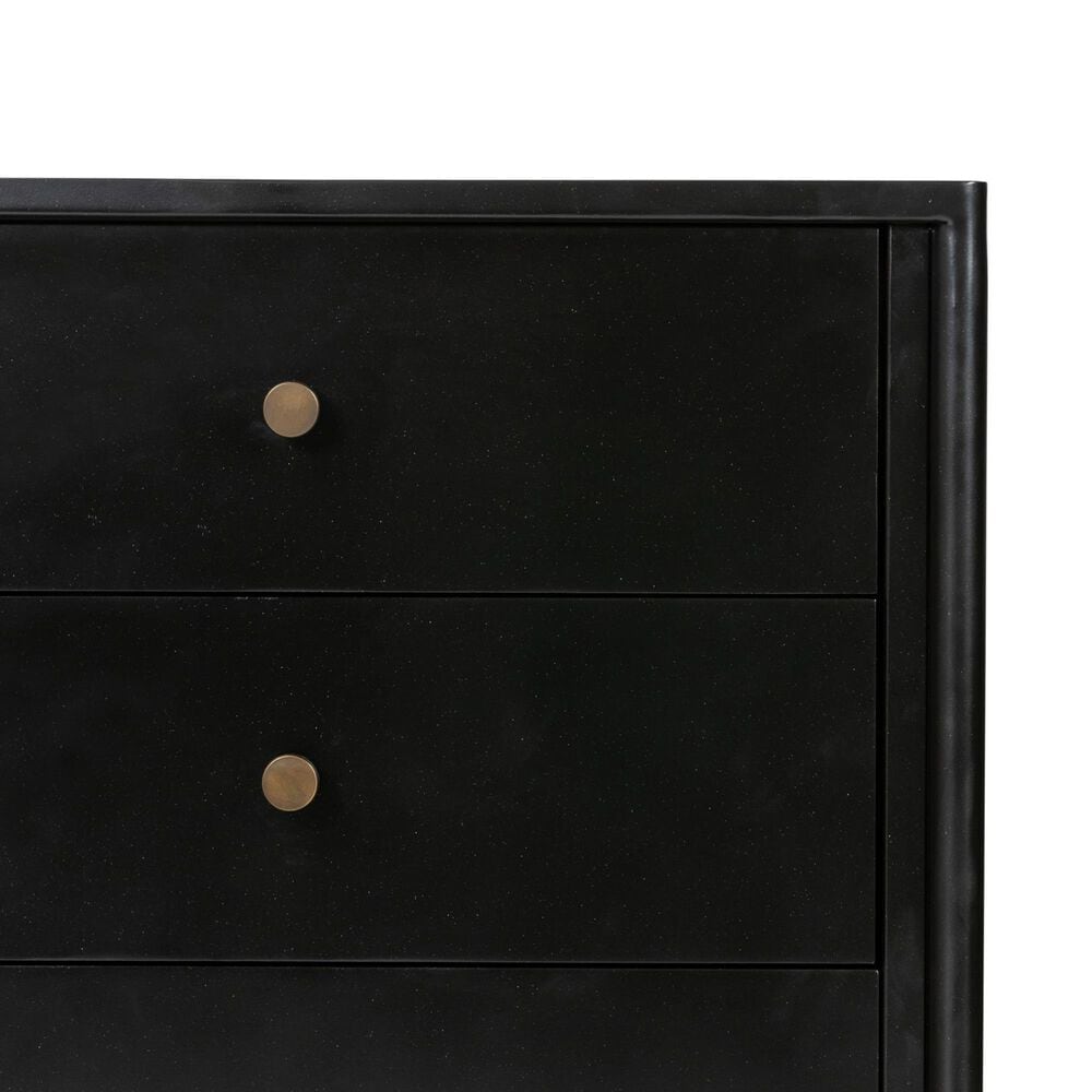 Four Hands Soto Metal 3-Drawer Nightstand in Black, , large