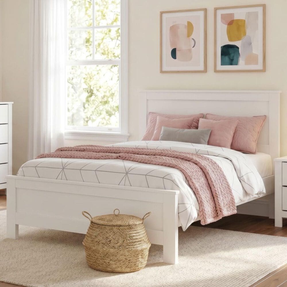Mayberry Hill Sami Full Panel Bed in White, , large