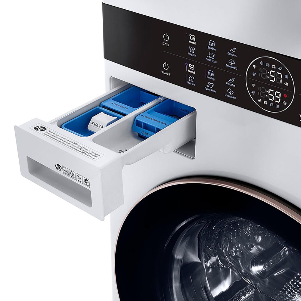 LG WashTower 4.5 Cu. Ft. Washer and 7.4 Cu. Ft. Electric Dryer in White, , large