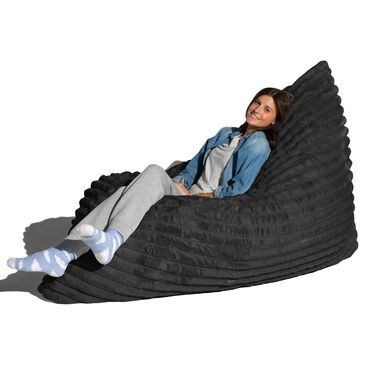 Jaxx Saxx 5.5" Bean Bag Floor Pillow and Lounger in Black, , large