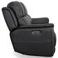 Flexsteel Crew 2-Piece Leather Power Reclining Living Room Set in Raven, , large