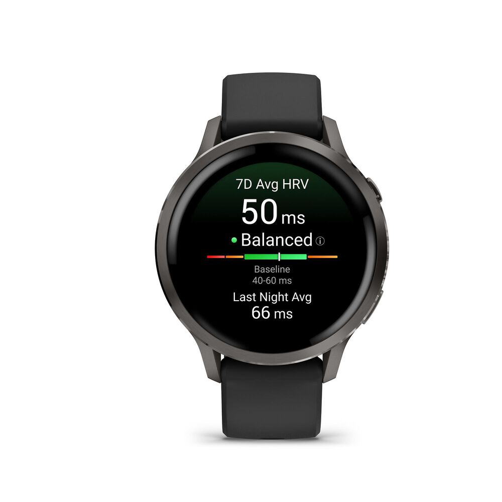 Garmin Venu 4  41 mm Slate with Black Silicone Band, , large