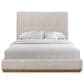 Sterling Timber Elure Queen Upholstered Panel Bed with Dresser Bachelor Chest and 2 Nightstands in Latte, , large