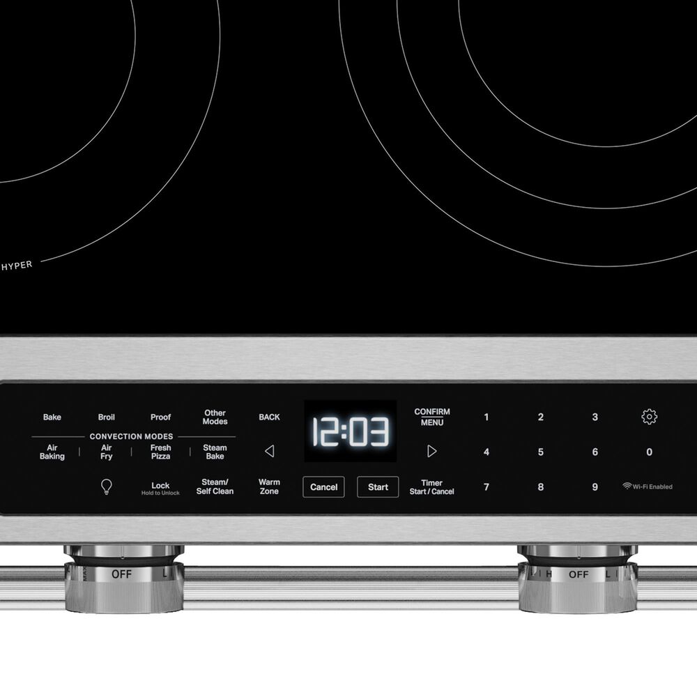 KitchenAid 2-Piece Kitchen Package with 30" Slide-In Smart Electric Range and 30" Over-the-Range Microwave Oven in PrintShield Stainless Steel, , large